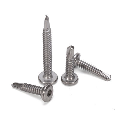 Parafuso de auto-perfuração com acabamento revestido com zinco no sistema de medição INCH