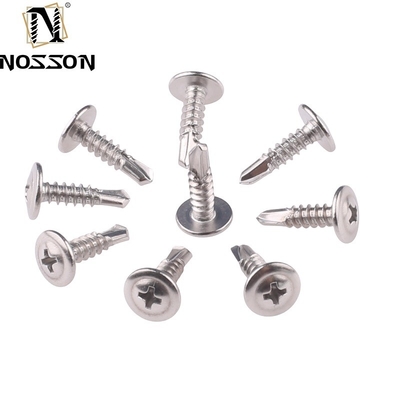 ST4.2 Sistema métrico de medição aço carbono Dacromet cabeça hexadeca parafuso de auto-perfuração com flange para resistência industrial