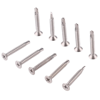 ST4.2 ST4.8 ST5.5 ST6.3 Metric JIS Standard Self Drilling Screw com costelas/cotovelas sob a cabeça e desempenho de aço inoxidável