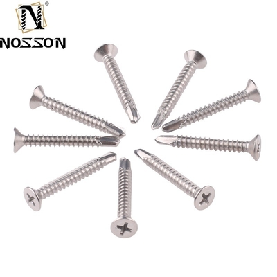 ST4.2 ST4.8 ST5.5 ST6.3 Metric JIS Standard Self Drilling Screw com costelas/cotovelas sob a cabeça e desempenho de aço inoxidável