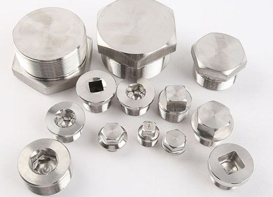 Fecho laríngeo 304 aço inoxidável Hexagon Flange exterior Fechado para enchufe de tubulações de óleo e água
