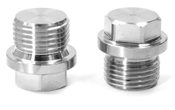 Fecho laríngeo 304 aço inoxidável Hexagon Flange exterior Fechado para enchufe de tubulações de óleo e água