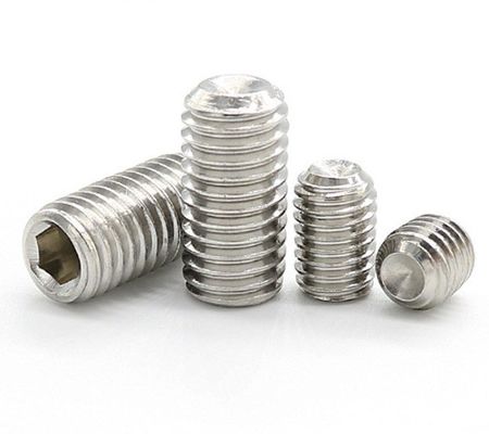 Parafusos de linha de latão Grub Flat Point Hexagon Socket Set Parafusos M3 M4 M5 M6 M8 M10 M12 Padrão DIN para linha mecânica