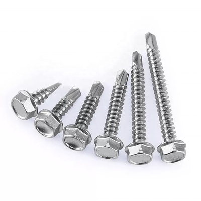 Parafuso para telhados de edifícios ST5.5 Galvanizado Metal Hexagon Head Tek Madeira Ferro Inoxidável Hex Parafuso de auto-perfuração com EPDM Washer