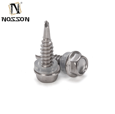 5/16 M8 Galvanizado cabeça hexadecimal auto-perfuração parafusos de telhado Metric parafusos de aço inoxidável Tek com máquina de lavar de borracha para telhado