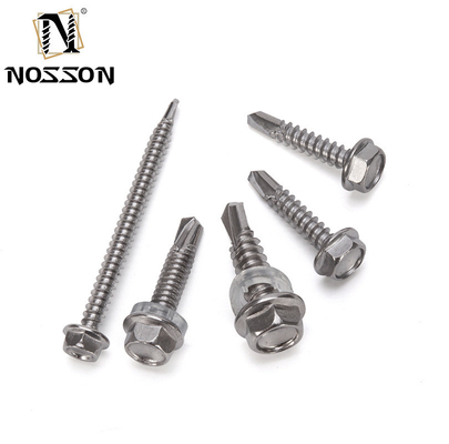 Metric HEX cabeça de aço inoxidável parafusos de telhado de auto-perfuração 4.2 4.8 5.5 6.3 para INCH sistema de medição em industrial