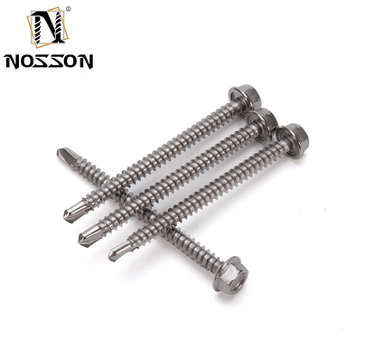 Metric HEX cabeça de aço inoxidável parafusos de telhado de auto-perfuração 4.2 4.8 5.5 6.3 para INCH sistema de medição em industrial
