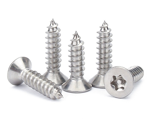 Finitura simples M5 M6 M8 Métrica Micro de aço inoxidável galvanizado cruz de concreto de cabeça plana telhado de madeira parafusos de auto-aperto