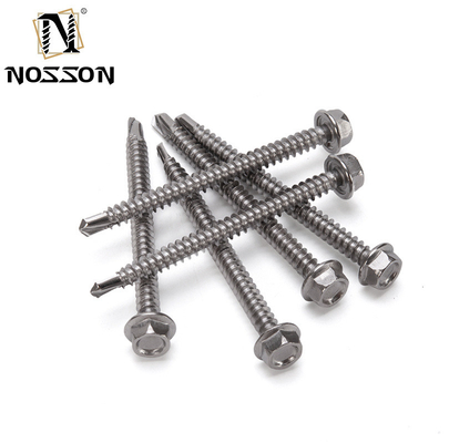 Metric HEX cabeça de aço inoxidável parafusos de telhado de auto-perfuração 4.2 4.8 5.5 6.3 para INCH sistema de medição em industrial
