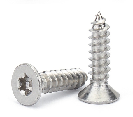 Finitura simples M5 M6 M8 Métrica Micro de aço inoxidável galvanizado cruz de concreto de cabeça plana telhado de madeira parafusos de auto-aperto