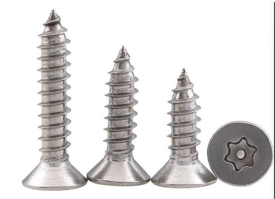 Finitura simples M5 M6 M8 Métrica Micro de aço inoxidável galvanizado cruz de concreto de cabeça plana telhado de madeira parafusos de auto-aperto