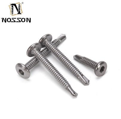 Parafusos de telhado de auto-perfuração de cabeça hexagonal galvanizados de aço inoxidável com máquina de lavar borracha ST3.9 ST4.2 ST4.8 ST5.5 ST6.3 para telhado
