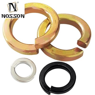 18-8 aço inoxidável M6 M8 M10 aço galvanizado B7 B7M óxido negro latão fechado lavadora de molas DIN127