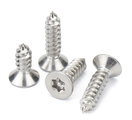 Parafusos de auto-aperto de acabamento galvanizado de aço inoxidável M1.2 M1.4 M1.7 M2 M2.3 M2.6 M3 M3.5 M4 M4.2 M5 M6 para construção