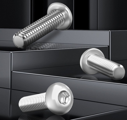 Botão de metal com ranhuras Philips Hex Head Chicago Black Oxide Binding Book Screw Homem Feminino