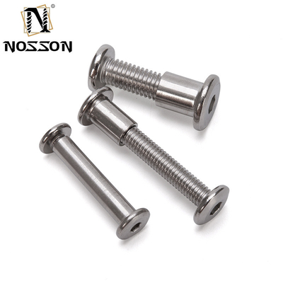 Grau métrico 8.8 A2-50 M6 aço inoxidável 304 cabeça de tomada hexadecimal plana parafusos de Chicago masculinos e femininos com porca padrão DIN