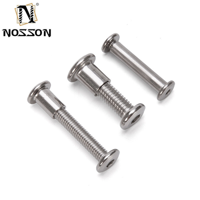 Grau métrico 8.8 A2-50 M6 aço inoxidável 304 cabeça de tomada hexadecimal plana parafusos de Chicago masculinos e femininos com porca padrão DIN