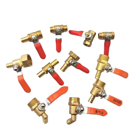 6mm Conector Pneumático Manuseio mangueira mangueira Barbe Inline Brass Água Óleo Ar Gás Linha de combustível Shutoff válvula de bola Tubos Fittings C10200