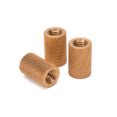 Indústria do petróleo e gás Metric Essential Brass Knurled Nut Embedded in Copper for M3 M4 M5 M6 M8 M10 M12 1/4 3/8 5/16 Fios