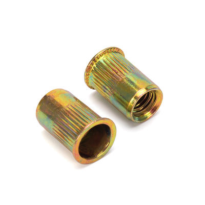 Nozes de revestimento de rivetas de cabeça plana, revestidas com zinco métrico, para fixação precisa na indústria automóvel