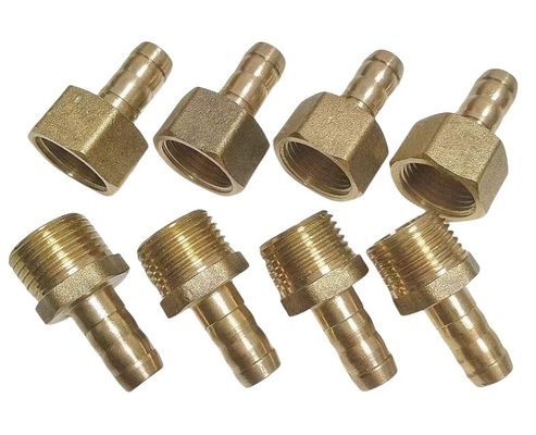Conexão Nipple resistente à corrosão 1/2 &quot;-1&quot; Brass Threaded Fittings Casting Brass Female Thread Tee com código de cabeça redonda