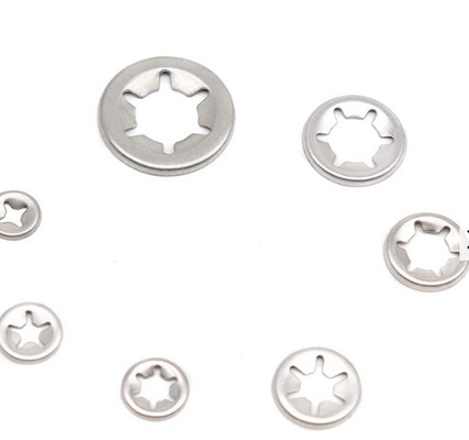 Finitura simples M12 Starlock Washer Bloqueio de dentes interno para estaca de rolamento de aço inoxidável 304 e aço carbono padrão JIS M12