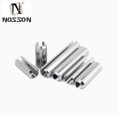 TiCN Finish Spring Pins de aço inoxidável DIN 1444 Split Spring Dowel Lock Pin para fabricação de eletrônicos