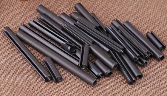 TiCN Finish Spring Pins de aço inoxidável DIN 1444 Split Spring Dowel Lock Pin para fabricação de eletrônicos
