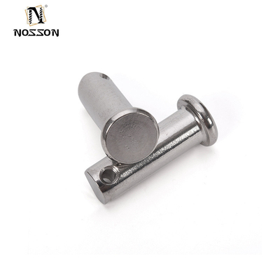 Pins Clevis padrão DIN1444 SUS304 aço inoxidável de cabeça plana pin de fixação de pin M3 M4 M5 M6 M8 M10 pin shaft com furos