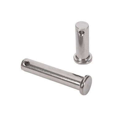 Aço inoxidável cabeça plana de segurança fechado pinos de clevis com buraco e acabamento de nitrato de óxido de vapor para ambientes de calor extremo