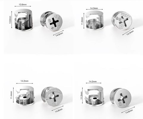 Conector de móveis de construção resistente montado em liga de zinco Cam Lock com parafuso e 10 conectores plug