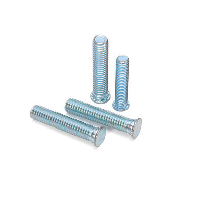 ISO padrão de aço inoxidável condensador de descarga de soldadura auto-bloqueio parafuso de soldadura com revestimento de zinco branco-azul