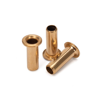 JIS Standard Brass Custom Copper Aluminum Hollow Tubular Rivet Finish sem revestimento para aplicações industriais