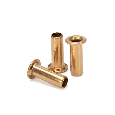 JIS Standard Brass Custom Copper Aluminum Hollow Tubular Rivet Finish sem revestimento para aplicações industriais