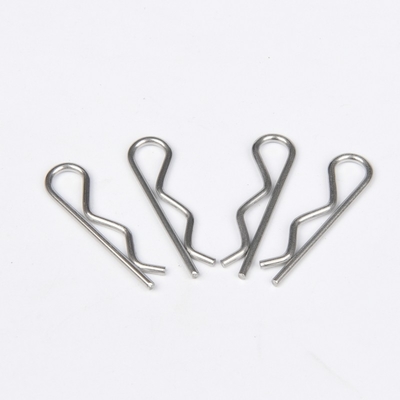 304 316 A2 A4 Aço inoxidável Oxido de vapor nitruro acabamento R forma Split Pins Cotter Clips para construção em acabamento brilhante