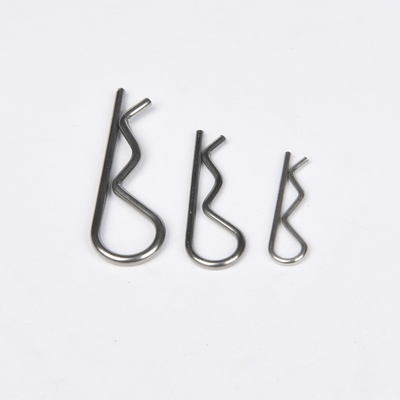 304 316 A2 A4 Aço inoxidável Oxido de vapor nitruro acabamento R forma Split Pins Cotter Clips para construção em acabamento brilhante