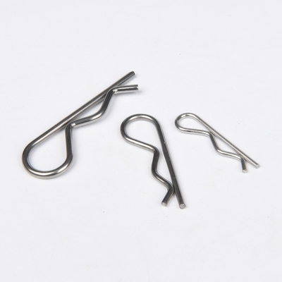 304 316 A2 A4 Aço inoxidável Oxido de vapor nitruro acabamento R forma Split Pins Cotter Clips para construção em acabamento brilhante