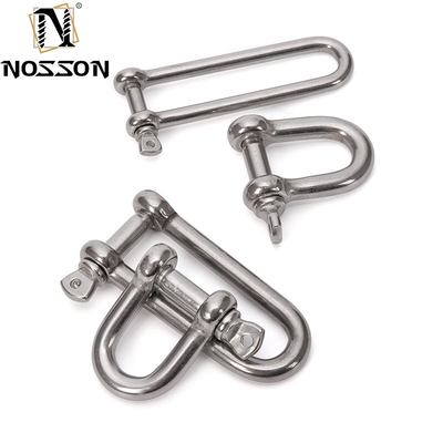 Medição métrica D Chackle de aço inoxidável e tipo de alfinete com alfinete de colarinho de parafuso com superfície polida 316 DEE SHACKLES
