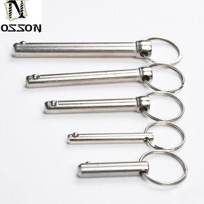 Pin de bola de lançamento rápido de aço inoxidável com design de pin de mola durável e material de aço carbono resistente à corrosão