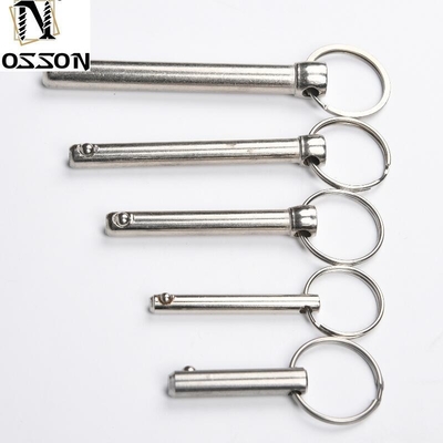 Pin de bola de lançamento rápido de aço inoxidável com design de pin de mola durável e material de aço carbono resistente à corrosão