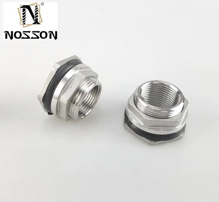 Conector de tanque de água de parede igual de aço inoxidável 1/2 &quot;para conexões de água de longa duração em aplicações industriais
