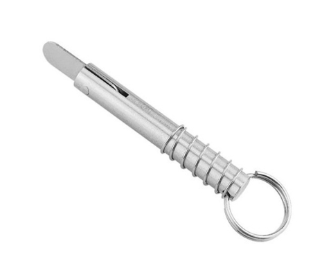 Pin de lançamento rápido de barco de classe marinha com mola de queda Pin de aço inoxidável Diâmetro x comprimento utilizável Pacote 2 316 aço ligado