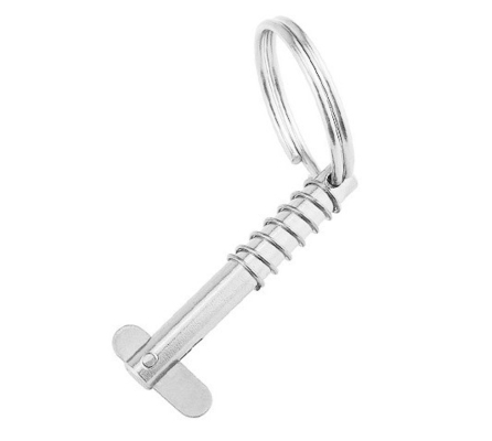 Pin de lançamento rápido de barco de classe marinha com mola de queda Pin de aço inoxidável Diâmetro x comprimento utilizável Pacote 2 316 aço ligado