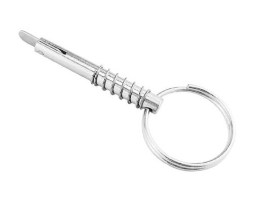 Pin de lançamento rápido de barco de classe marinha com mola de queda Pin de aço inoxidável Diâmetro x comprimento utilizável Pacote 2 316 aço ligado