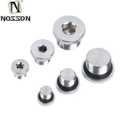 Tubo de aço inoxidável DIN908 Hex Socket Head Screw Plugs