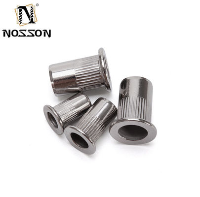 Instock acabamento galvanizado impermeável aço carbono cabeça plana corpo redondo roscado noz de rebitado cega M14 pronto para compra imediata