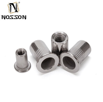 Instock 304 aço inoxidável aço carbono galvanizado redondo cabeça plana noz de rebitado M6 M8 M10 com padrão DIN