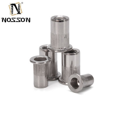 M3 CN1-CB-S Nut de rivet de aço cilíndrico com flange e entalhes padrão 20000 em aço inoxidável 304