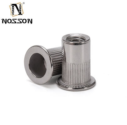 M3 CN1-CB-S Nut de rivet de aço cilíndrico com flange e entalhes padrão 20000 em aço inoxidável 304