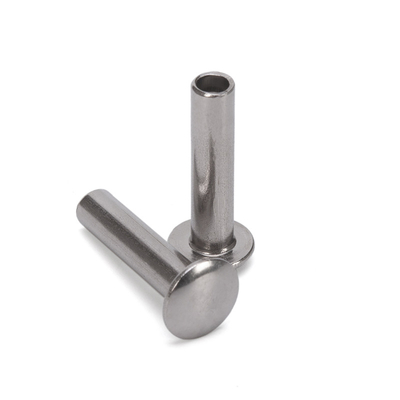 ANSI/ASME Padrão de aço inoxidável brilhante de alumínio decorado cabeça plana meia oca rivet semi-tubular M2.5 para saco de couro
